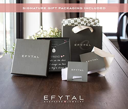 EFYTAL Friendship Necklace, 925 Sterling Silver BFF Necklace, Friendship Jewelry for Women, Best Friend Necklaces4