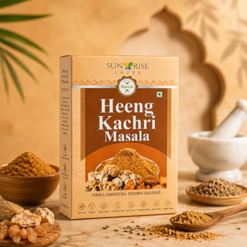 Image of Sunrise Impex Heeng Kachri Masala for Cooking - 100g | 100% Natural, No Chemicals, No Preservatives | Ideal for Indian Recipes | Premium Asafoetida & Spices Blend