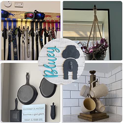 Ibosins 15Pcs Coat Hooks Wall Mounted Single Prong Robe Hook For Hanging Towel Hooks With 30 Screws For Bags, Hat, Cap, Scarf, Cup (Black) #TOP6