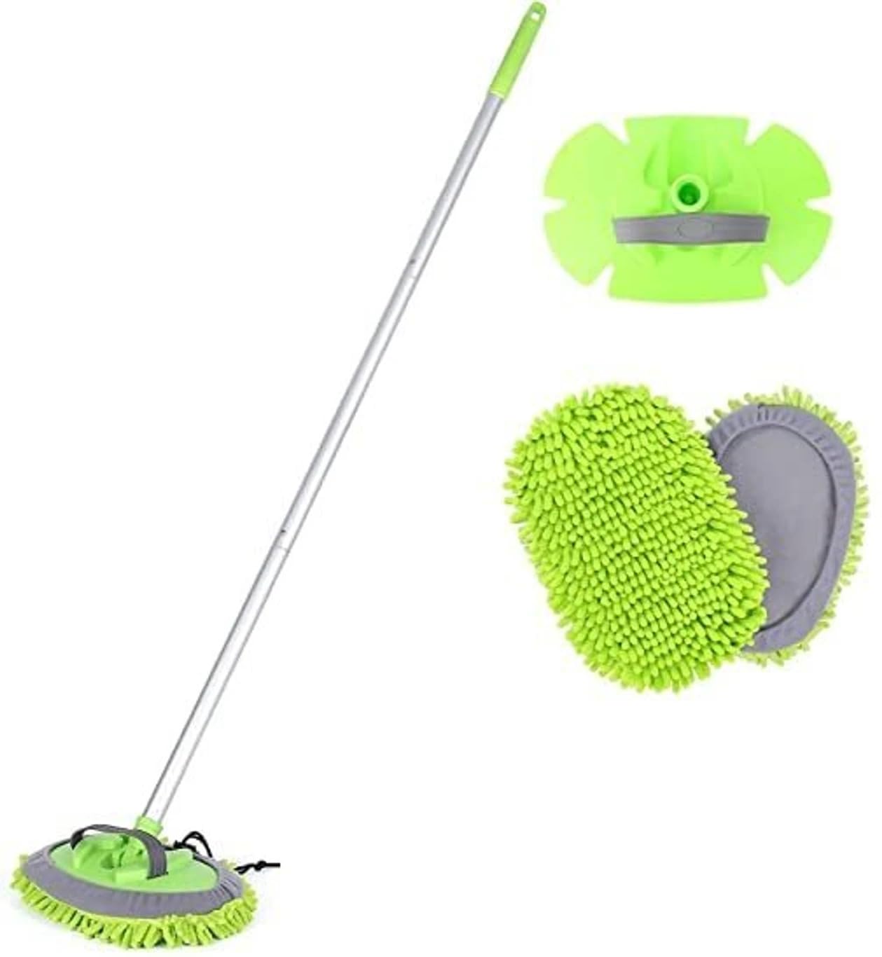 NEW Hwavy 2 in 1 Car Wash Mop with Extendable Handle, Microfiber Chenille Brush for Car Roof Cleaning Wet & Dry Cleaning, Car Wash Duster, Broom Brush mop, Multi Use mop-picture-26