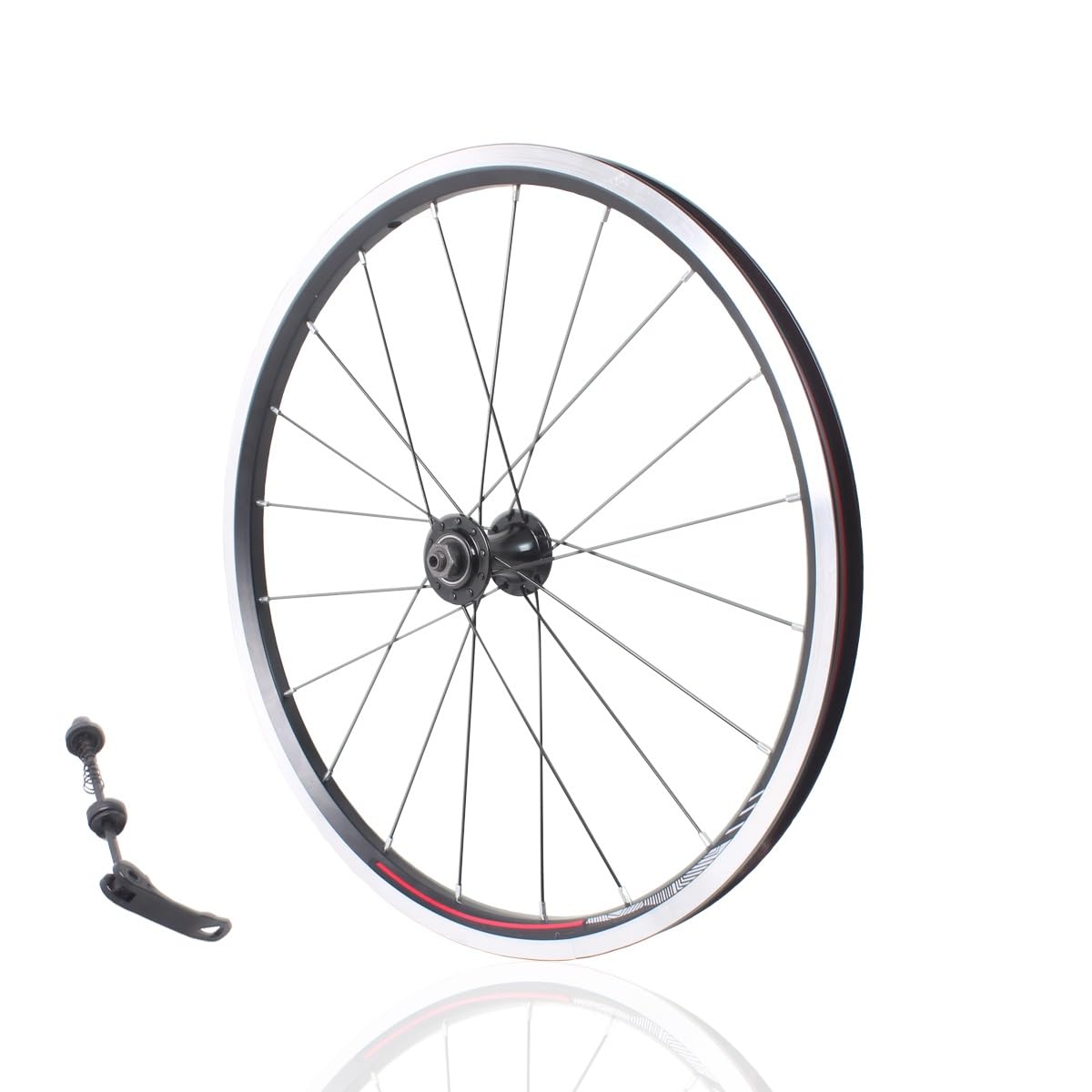 Ruedas para Bicicletas Plegables 406, Frenos V-Brake, Cassette 20/28H, buje de liberación rápida, llanta de aleación de Aluminio de Doble Pared de 9x74 mm/10x130 mm, para Bicicleta