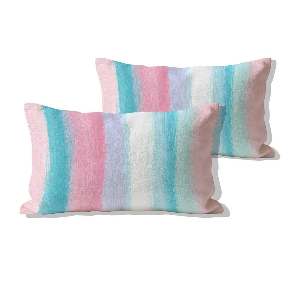 Velours Rectangle Taie d'oreiller Imperméable Rose Luxe Jardin 40x80cm