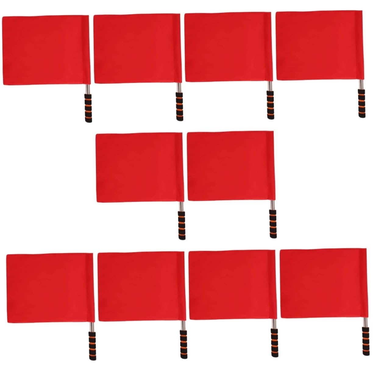 Yardwe Árbitro Silbato Electrico Camiseta De Árbitro Banderillas Fiesta Accesorios Deporte De Señal De Mano Árbitro Nylon Rojo