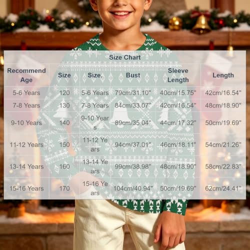 Girls Crewneck Christmas Sweater Long Sleeve Sweaters Winter Xmas Tops - image 3