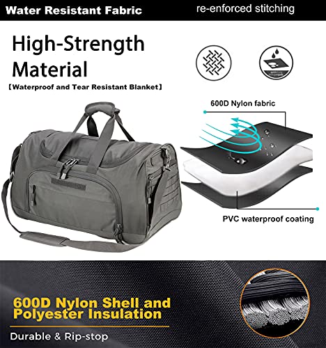 WolfWarriorX Gym Bag for Men Tactical Duffle Bag Military Travel Work Out Bags