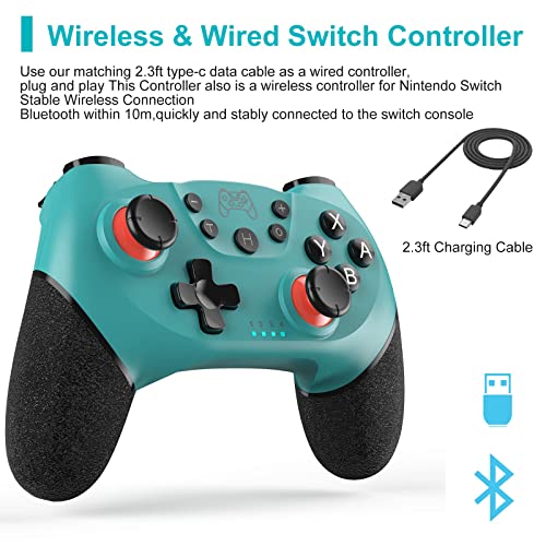 Sefitopher Wireless Switch Controller, Pro Controller Compatible For Switch/Switch Lite/Switch Oled, Pc Controller Support Gyro Axis Sensor, Dual Vibration Turbo Function, Ergonomic Non-Slip, Wakeup And Screenshot #TOP4