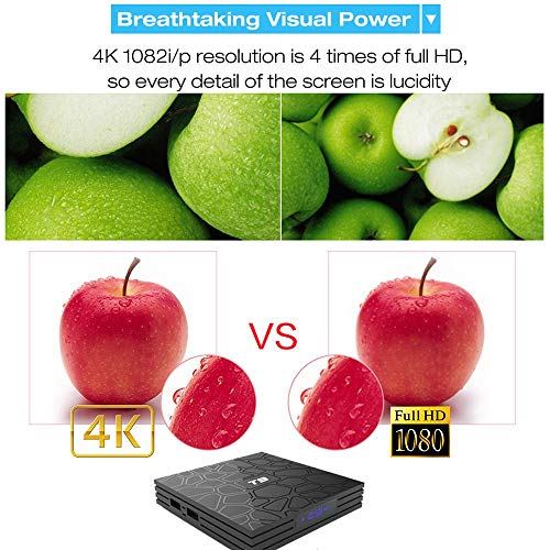 Android TV Box 9.0,EASYTONE T9 Android TV Box 4GB RAM 32GB ROM Quad Core/ 2.4G+5G Dual WiFi/ 64 Bits/ BT4.0/ H.265/ 3D UHD 4K Internet Smart TV Box