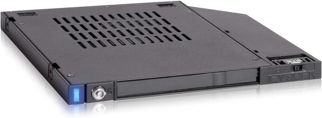 ICY DOCK Flexidock MB511SPO-1B 2.5" SATA SSD/HDD Docking Adapter Caddy Case for CD/DVD-ROM Ultra Slim ODD Bay Laptop (9.5mm)