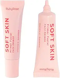 Primer Facial Ruby Rose Soft Skin Hidratação, Maciez Textura Leve, Efeito Suave e Pele Pronta Para Maquiagem