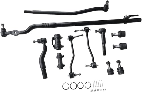12 piezas de suspensión y dirección superiorinferior, rótulas de arrastre, varillas de acoplamiento, mangas ajustadoras, extremos de barra