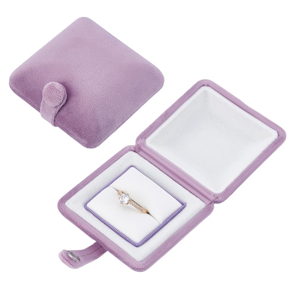 Boîte à bagues en velours double ouverture pour un anniversaire de mariage inoubliable