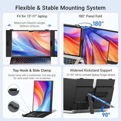 Image of Laptop Screen Extender, 14 inch FHD 1080P Laptop Monitor Extender, Ultra-Thin Portable Monitor for Laptop with USB-C /HDMI Port, Plug & Play for Windows /Mac /Android /Switch /PS5 /Chrome