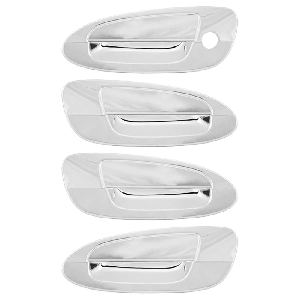 Triple Chrome Plated 4 Door Handle Trim Cover No Passager Keyhole for 02-06 Nissan Altima
