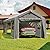 12'x20'Heavy Duty Carport Canopy Portable Garage 4 Roll-up Doors & 4 Windows All-Season Tarp for Car Truck Boat Storage, Gray