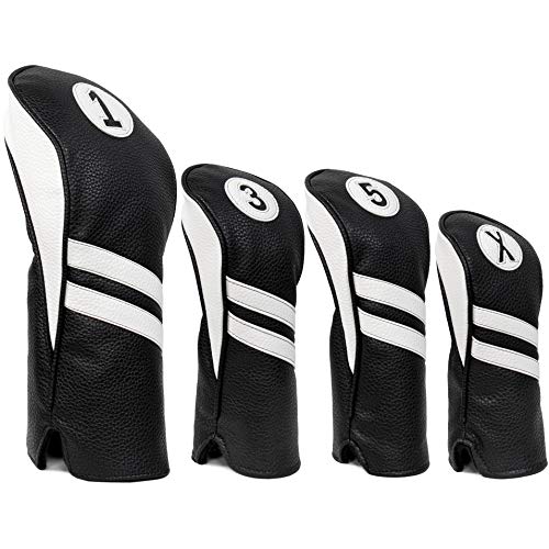 ProActive Sports Vintage Golf Club Head Covers for Driver, Fairway Woods, and Hybrids