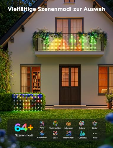 Govee Smart Lichterkette Netz für Büsche, 0,87×1,45m mit 240 LEDs für Außen – Ansicht 6