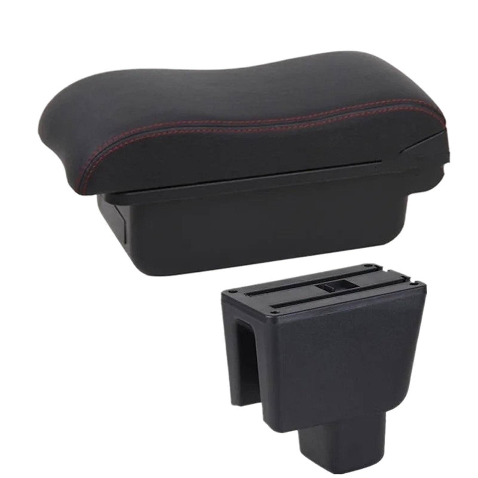 AWGNTQQ Car Armrests For BRV BR-V Car Armrest Box Central Storage Interior Dedicated Retrofit Parts Accessories(A1 red line No USB)