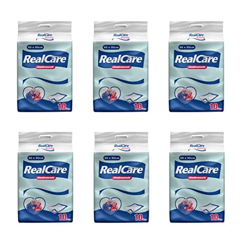 REALCARE Underpads, Large 60 X 90 CM, Super Absorbent,superior Absorbency, Leak Proof 60 Pieces (Pack of 6) (B0BZT35K11) Amazon Price History, Amazon Price Tracker