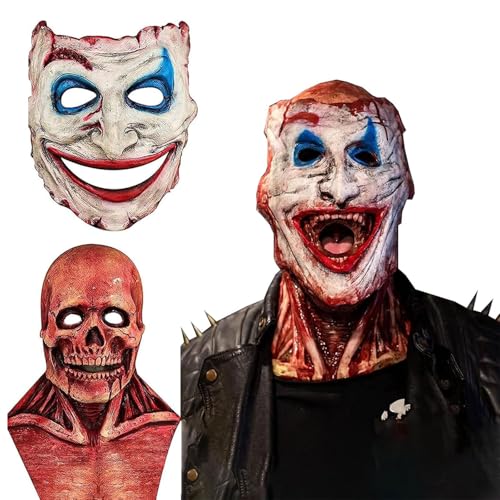 Masque de crâne d'Halloween réaliste en latex avec mâchoire mobile pour soirée costumée effrayante