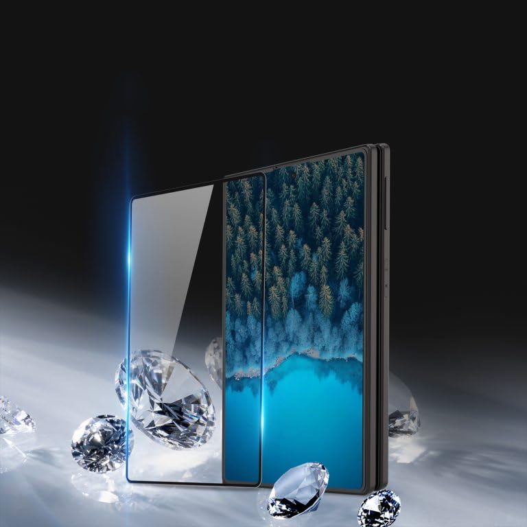 Image of TitanGuard Tempered Glass Screen Protector Guard for Galaxy Z Fold 8 (5.5 Inch) - 9H Hardness, Military Grade, Anti-Static, Easy Installation Kit - 1 PACK
