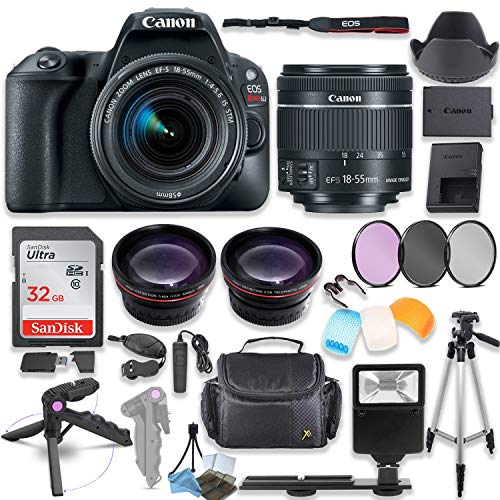 Canon EOS Rebel SL2 DSLR con lente 18-55mm STM y accesorios