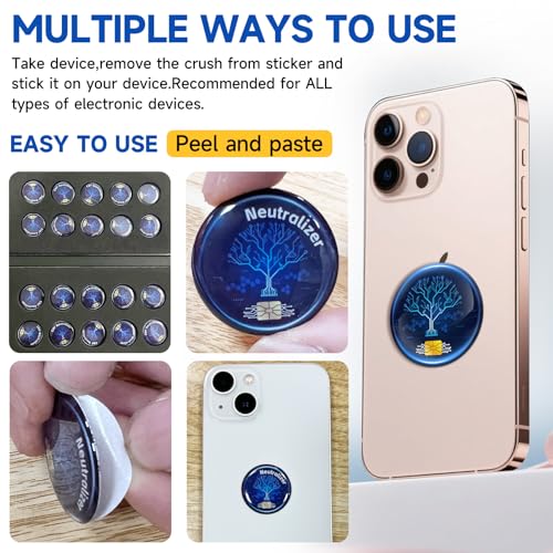 Image of 20 Pcs Phone Protection Stickers Neutralizers for Smart Phones /Tablets /Laptops /Computer /WiFi /Priner /TV Electronic Devices Blockers