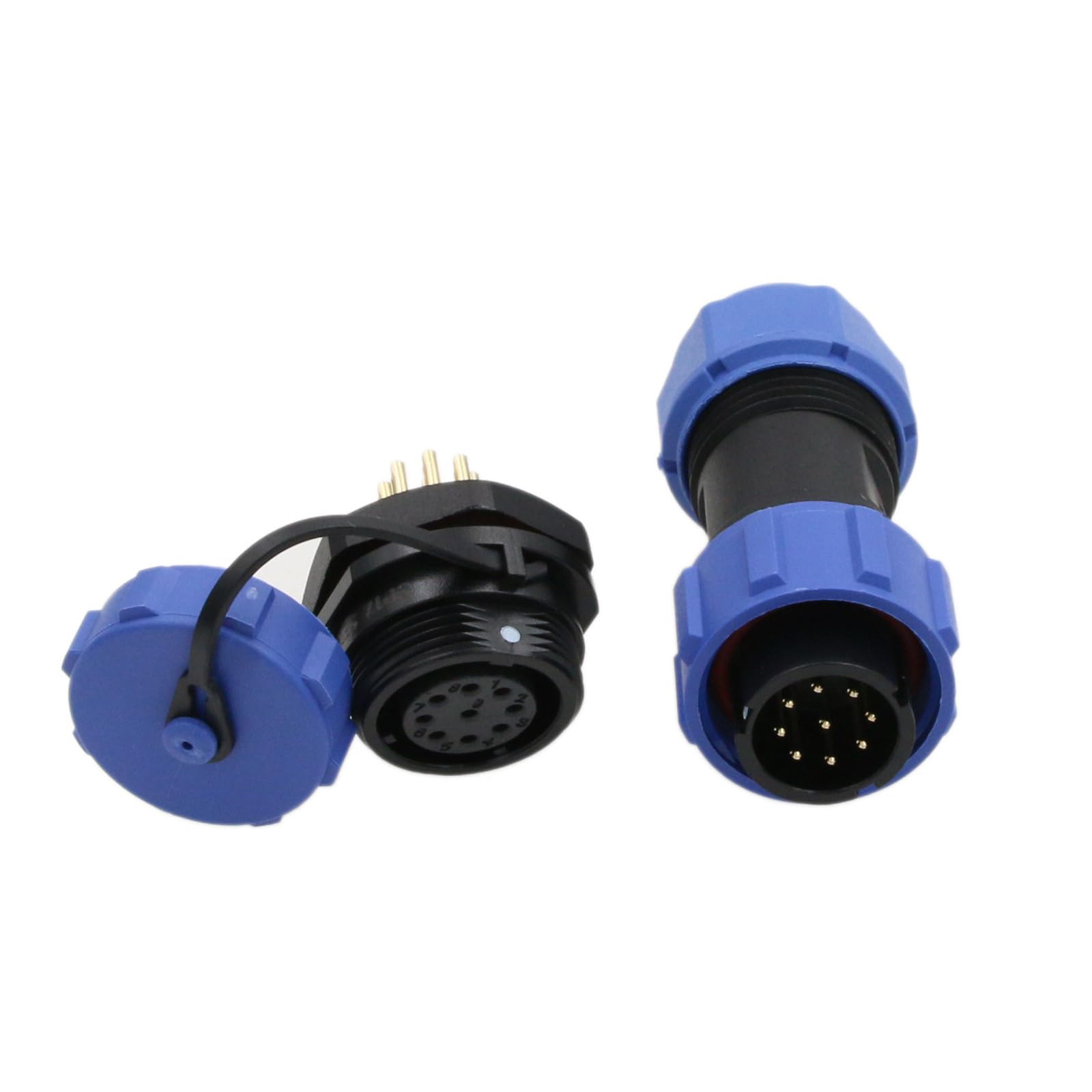 HangTon SP13 9 Pin Connector Watertight Dustproof Cap Plug Socket Aviation Circular Industrial Power 20 AWG Wire 3A 125V