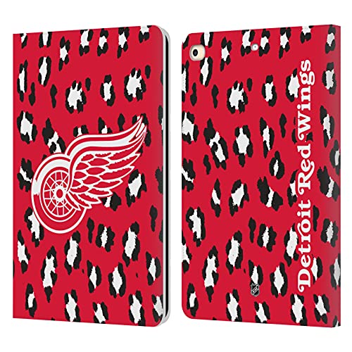 Étui iPad 9.7 Detroit Red Wings NHL en cuir modèle léopard par Head Case Designs