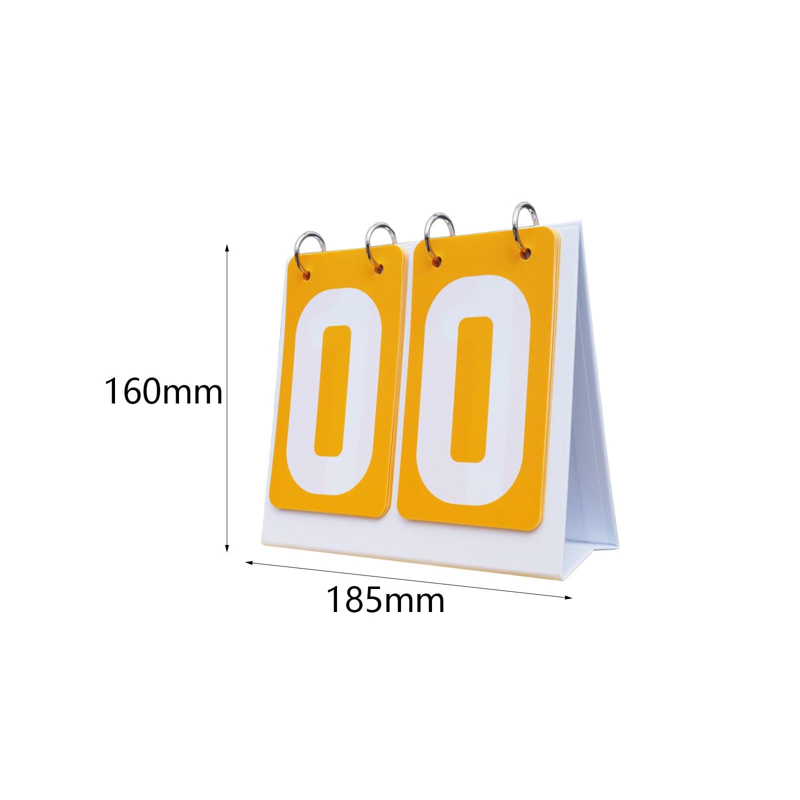 DYNWAVE 2Pcs Multi Sports Scoreboards Tabletop Score Flippers 2 Digits Scorekeeper Flip Scoreboards for Games Football Indoor Outdoor, Red Yellow