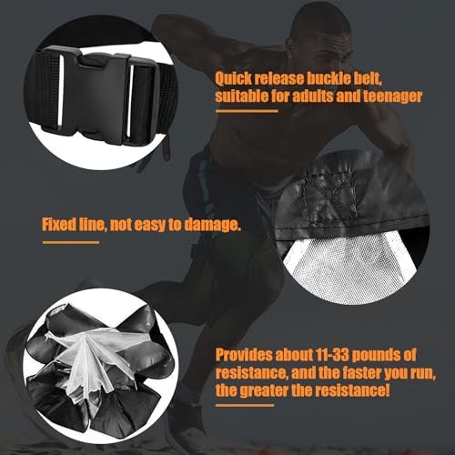 image for Nusogon Running Speed Training, 56 inch Speed Drills Resistance Parach