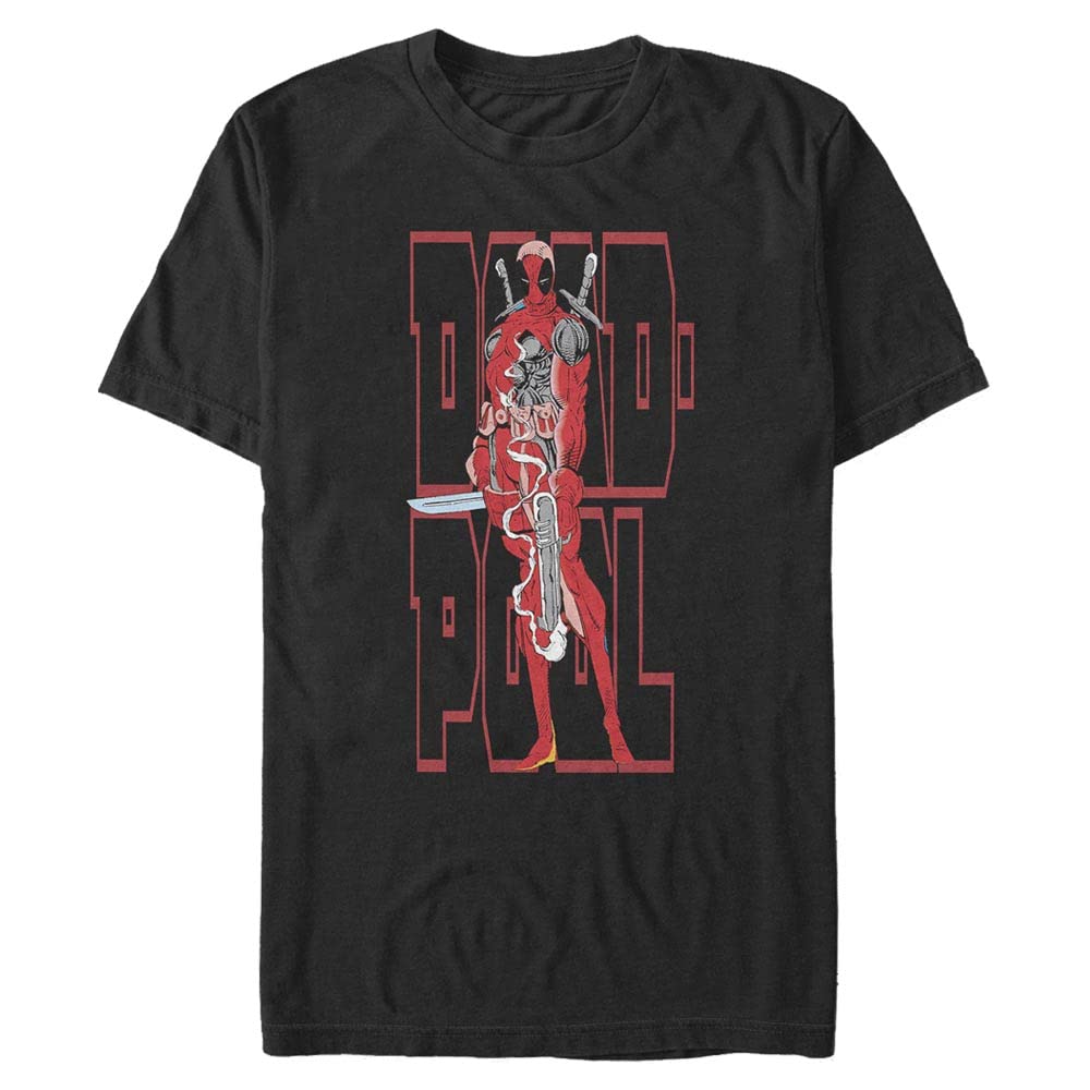 Deadpool Erkek Bisiklet Yaka T-Shirt Siyah M