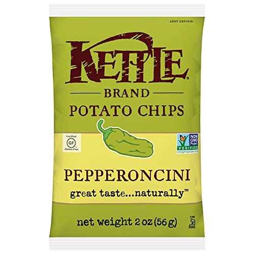 Kettle Brand Potato Chips, Pepperoncini, 2 Ounce Bags (Pack of 6)