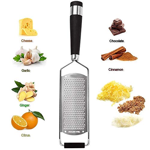 Lnkey Rallador y Zester, TPR Handle Vegetable Slicer/Cheese Grater para Zanahoria, Pepino, Cebolla, Tomate