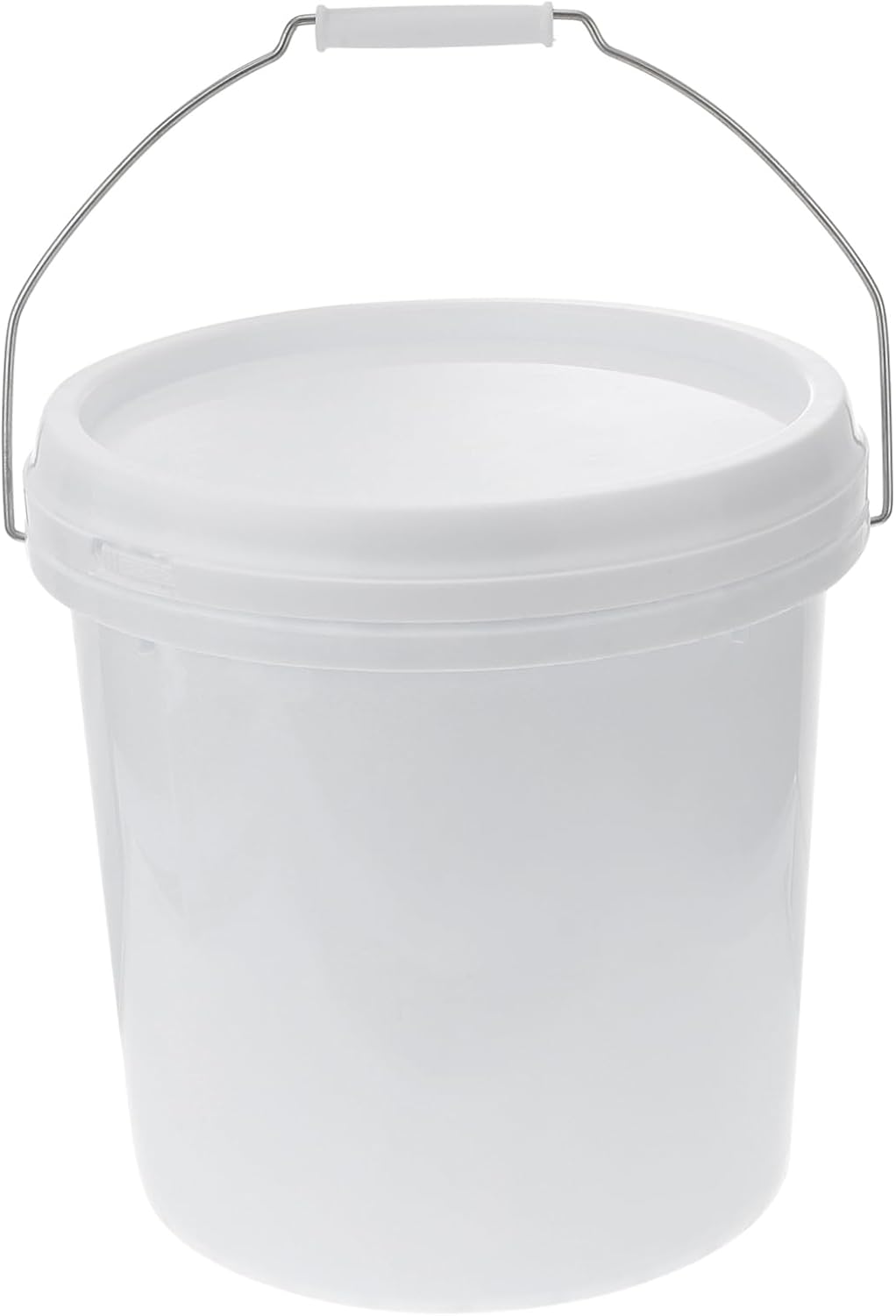 White Plastic Water Bucket Portable Utility Bucket Handle for Home Use Plastic Design for Cleaning Fishing and Storage