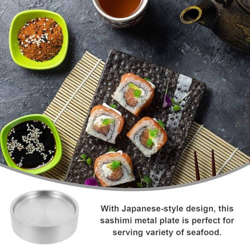 Plato sushi estilo japonés acero inoxidable 22 cm miniatura 7