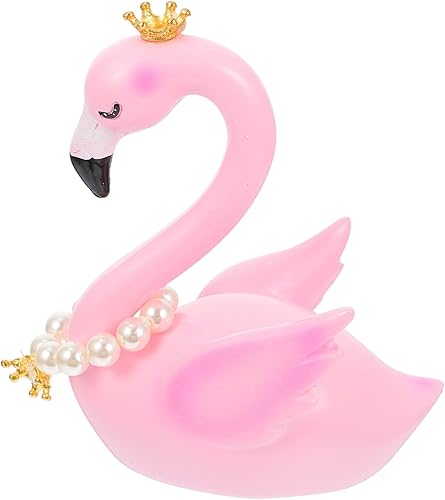 Miniatura 1 de Estatuas de flamenco para decoración exterior para niños, modelo de jardín, decoración de coche para niños, figuras de plástico en miniatura,