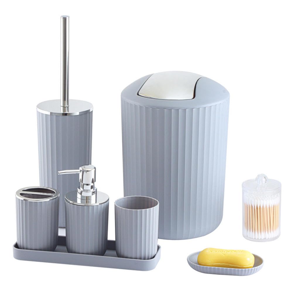 Accessoires de salle de bain assortis pour en finir avec le désordre du lavabo