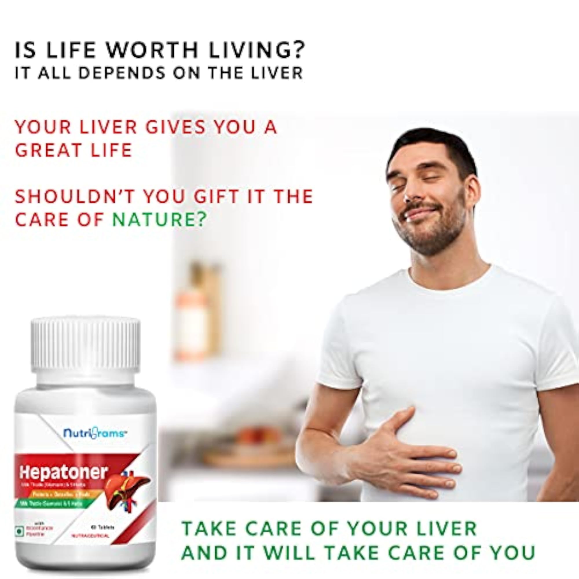 Nutrigrams Hepatoner Liver Detox Supplement, 60 Tablets