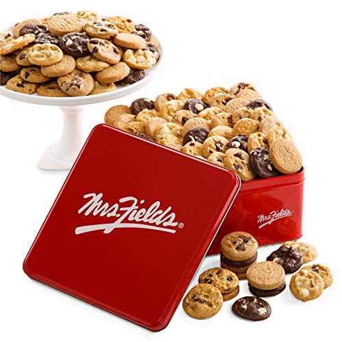 Mrs. Fields - 90 Nibblers Signature Cookie Tin, Assorted with 90 Nibblers Bite-Sized Cookies in our 5 Signature Cookie Flavors