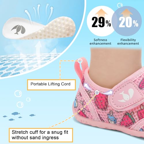 Image of FEETCITY Toddler Water Shoes Boys Girls Swim Shoes Quick Dry Kids Aqua Socks Barefoot for Beach Swimming Pool