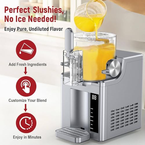 Machine à slushie 2 en 1 avec 5 modes et réservoir de 2000 ML
