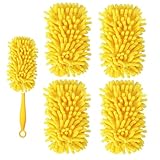 Yicotira Reusable Duster Refill Compatible with Swiffer Hand Duster - 360 Heavy Duty Dusters Refills - Microfiber Ceiling Fan Duster for Swiffer Dusters Extended Handle, 4 Pack(Handle is Not Included)