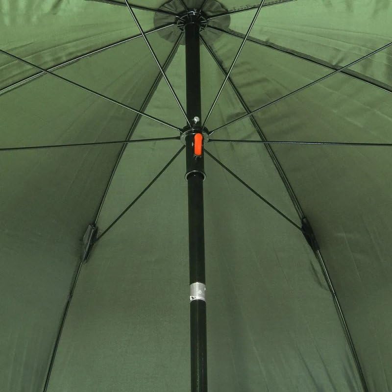 Schirmzelt Angelschirm XXL 315cm Bogenmaß 45° winkelbar Anglerschirm wasserdicht Nylon Aal Karpfen Forellen Angeln zusammenfaltbar