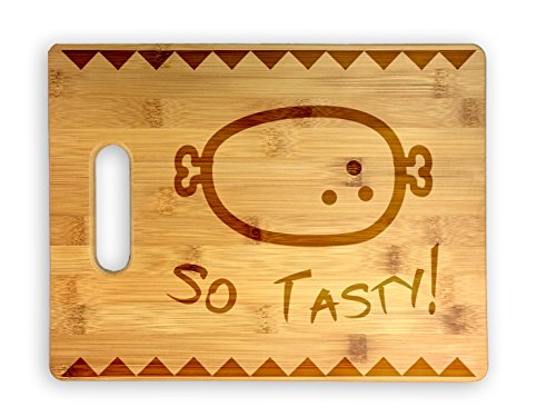 So Tasty Meat! Cute Funny Laser Engraved Bamboo Cutting Board - Video Game