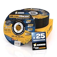 25x Metall-Trennscheibe Ø 125 x 1 x 22.23mm - Die Metalltrennscheibe Metal Racer by AMBOSS WERKZEUGE ist geeignet für Stahl & Edelstahl, Stahl/Inox Trennscheibe 125 passend für Winkelschleifer