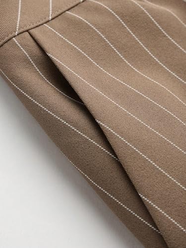 TOOSIS Womens Dress Pants Casual High Waist Wide Leg Striped Trousers Work Pants3