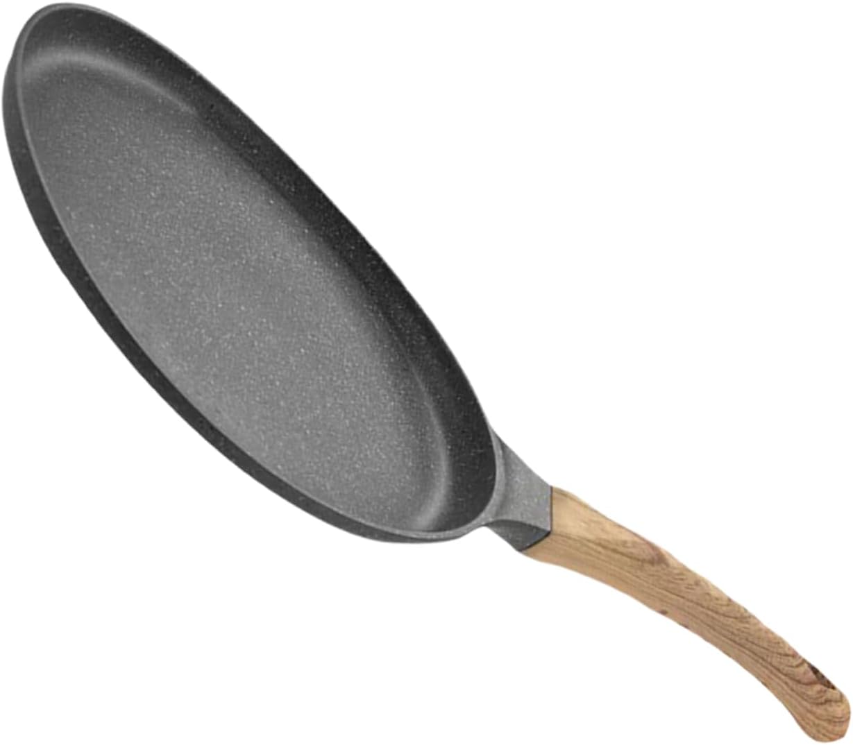 Zerodeko Non-stick Frying Pan Handle Pancake Griddle for Crepes and Even Heat Distribution for Stovetops Safe and Comfortable Cooking Pan