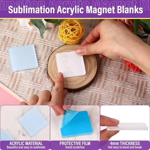Set de 60 imanes acrílicos sublimados para refrigerador miniatura 3