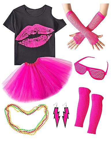 Set Accesorios Glow Party 80s para Niñas