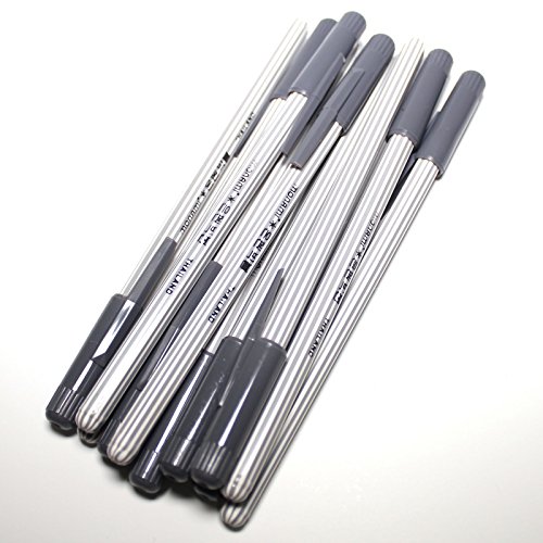 X12 Monami Big Silver Ball Point Pen,Fabric,Leather For Cutting - 1.0Mm - Silver Ink - Pack Of 12 Pens #TOP7
